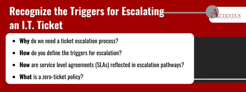 Key Takeaways Why do we need a ticket escalation process? How do you define the triggers for escalation? How are service level agreements (SLAs) reflected in escalation pathways? What is a zero-ticket policy?