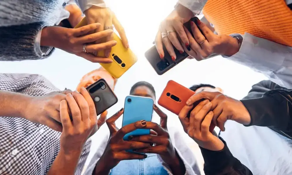 Mobile phone users connected to corporate network