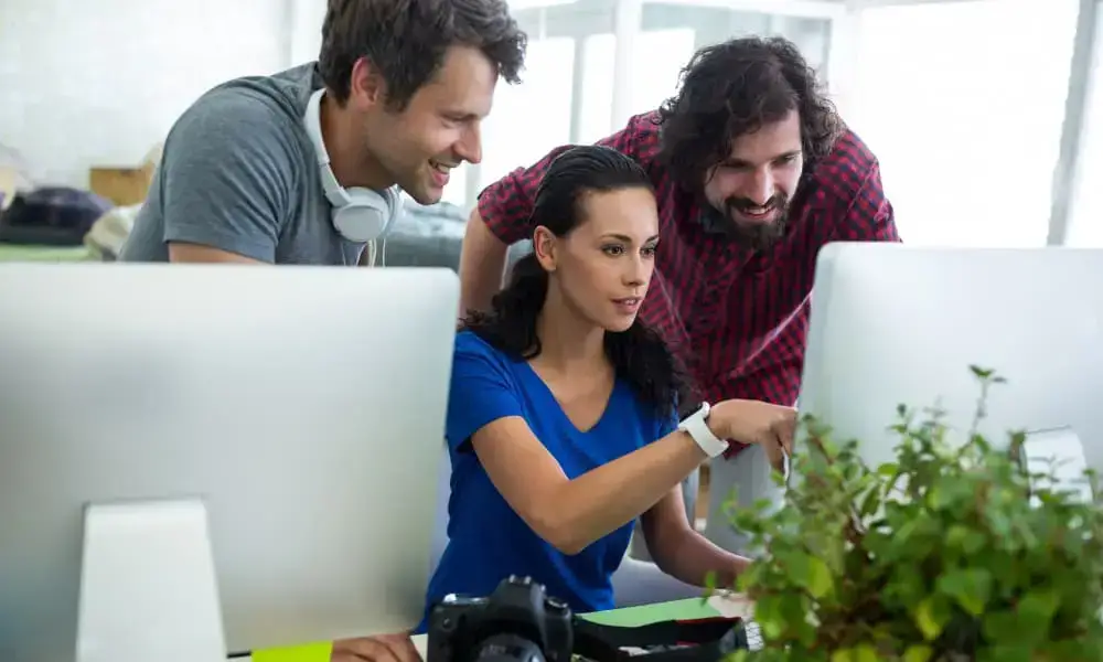 Work team uses robust technology for project launch planning