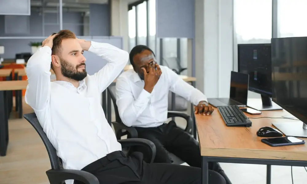 Two workers left idle because of I.T. downtime