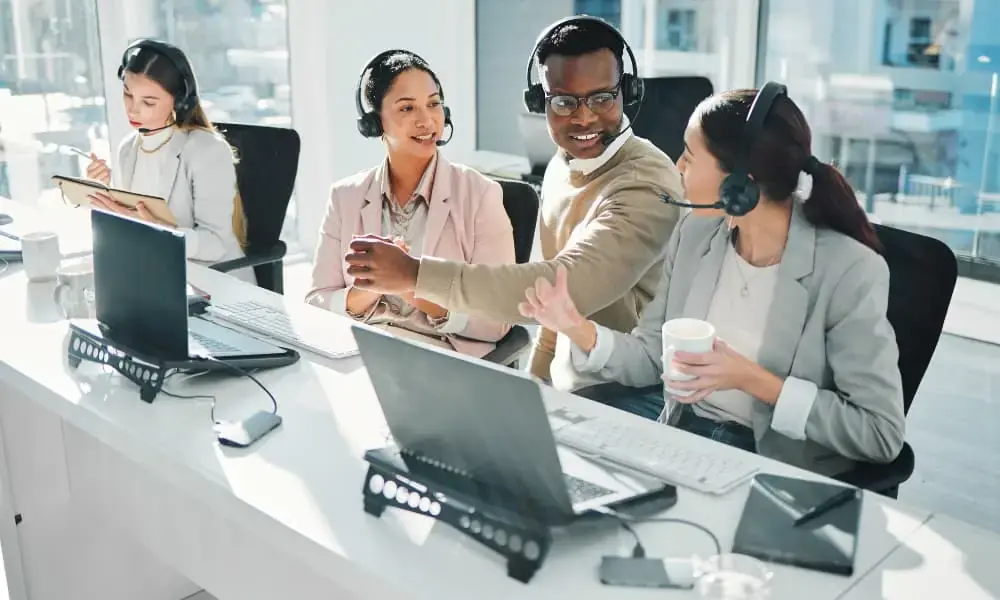 SMB employees leveraging the benefits of VoIP.